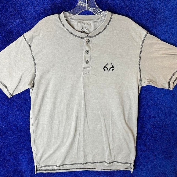 Grey Real Tree short sleeve crew neck t-shirt #outdoorapparel‎ - Picture 1 of 5